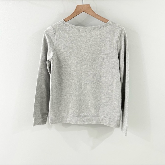 Loft Jewel & Pearl Embellished Sweatshirt Gray Size Small - Picture 6 of 6